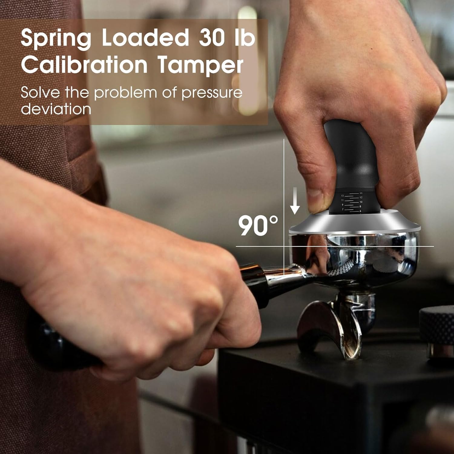Reoszeank 51mm Espresso Accessories Kit, Spring Loaded Calibrated Tamper, WDT Tool and Dosing Funnel Set Fits Delonghi CASABREWS and atatix 51 mm Espresso Coffee Machines and Portafilter